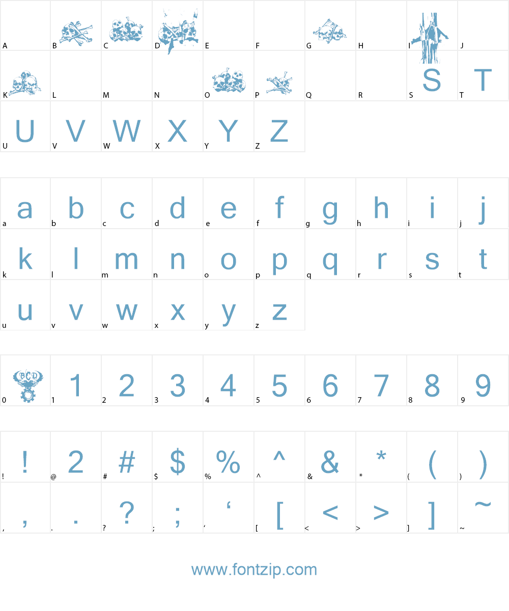 Charnel House Font Character